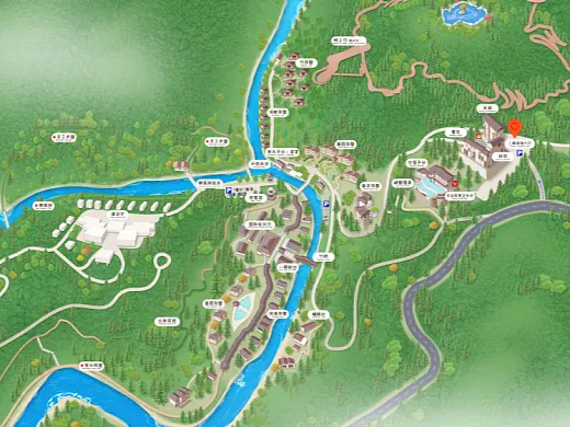 桃山结合景区手绘地图智慧导览和720全景技术，可以让景区更加“动”起来，为游客提供更加身临其境的导览体验。