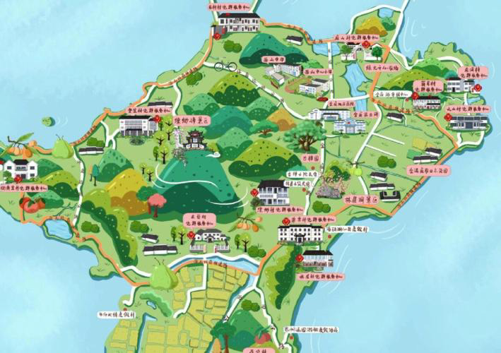 桃山手绘地图旅游的独特视角